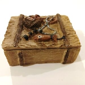 Rustic Fishing Theme Trinket Box